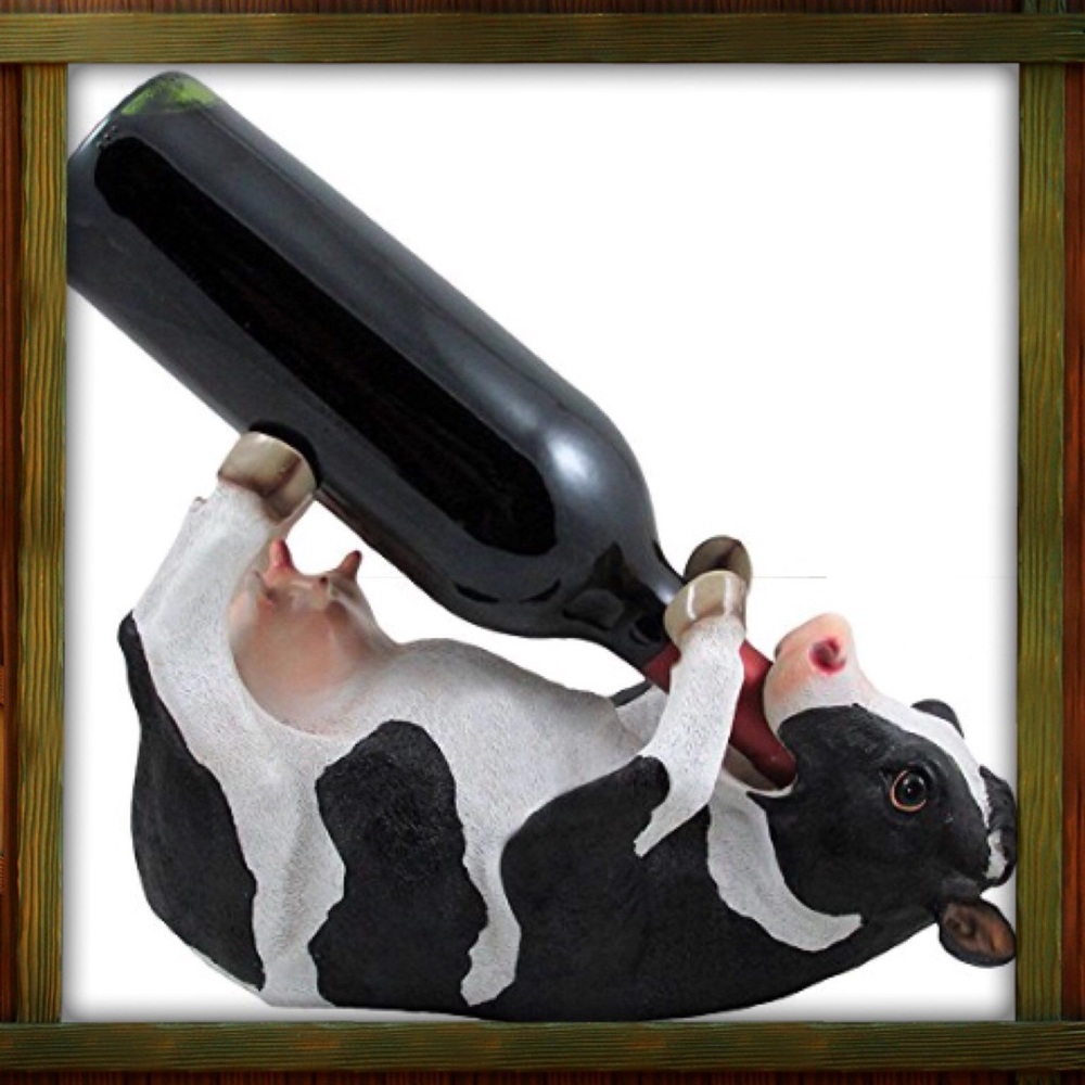 🆕🏬AUCTION PRICE👩🏻‍⚖️ Pretty Cow Wine Holder